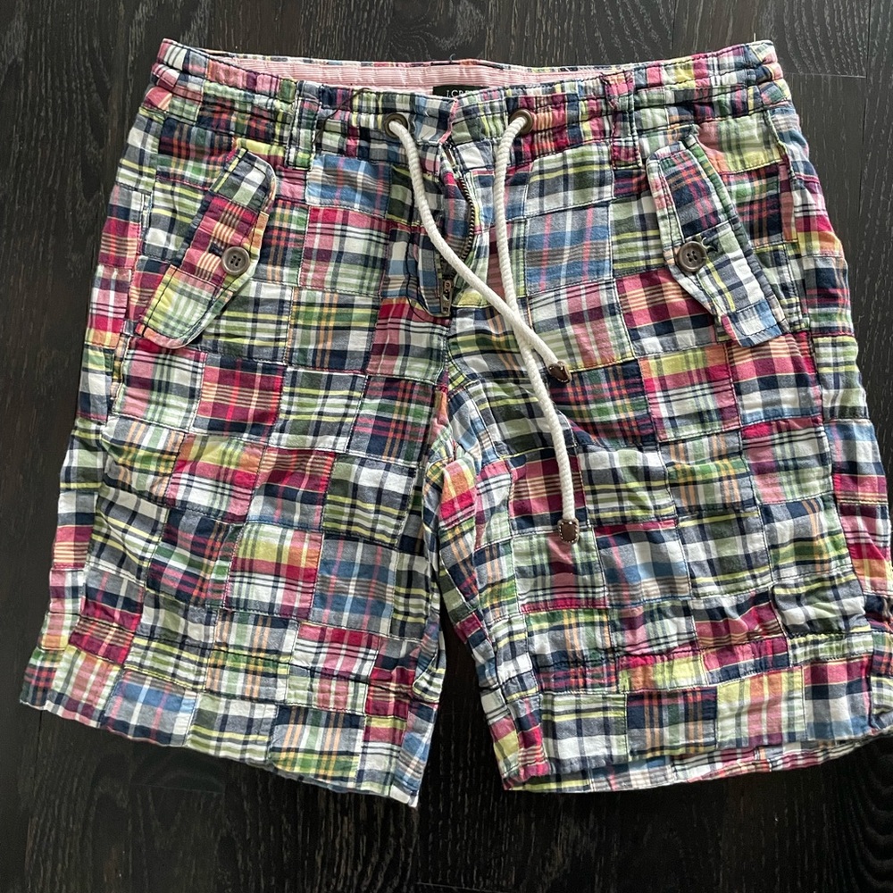 J. Crew madras plaid Bermuda short, size 2